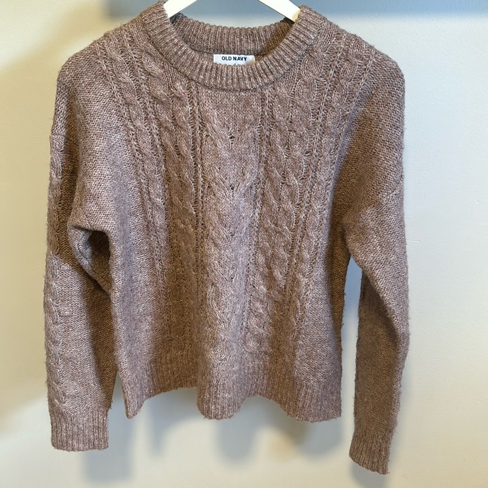 Old Navy wool blend cable knit sweater.